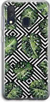 Case Company® - Samsung Galaxy A40 hoesje - Geometrische jungle - Soft Cover Telefoonhoesje - Bescherming aan alle Kanten en Schermrand