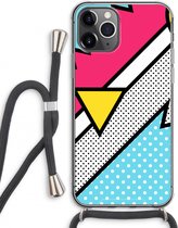 Case Company® - iPhone 11 Pro Max hoesje met Koord - Pop Art #3 - Telefoonhoesje met Zwart Koord - Extra Bescherming aan alle Kanten en Over de Schermrand