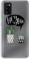 Case Company® - Samsung Galaxy A41 hoesje - Hey you cactus - Soft Cover Telefoonhoesje - Bescherming aan alle Kanten en Schermrand