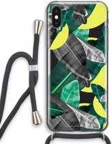 Case Company® - iPhone XS hoesje met Koord - Fantasie jungle - Telefoonhoesje met Zwart Koord - Extra Bescherming aan alle Kanten en Over de Schermrand