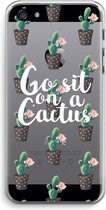 Case Company® - iPhone 5 / 5S / SE (2016) hoesje - Cactus quote - Soft Cover Telefoonhoesje - Bescherming aan alle Kanten en Schermrand