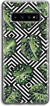 Case Company® - Samsung Galaxy S10 4G hoesje - Geometrische jungle - Soft Cover Telefoonhoesje - Bescherming aan alle Kanten en Schermrand