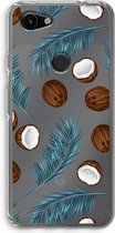 Case Company® - Google Pixel 3a hoesje - Kokosnoot - Soft Cover Telefoonhoesje - Bescherming aan alle Kanten en Schermrand