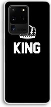 Case Company® - Samsung Galaxy S20 Ultra hoesje - King zwart - Soft Cover Telefoonhoesje - Bescherming aan alle Kanten en Schermrand
