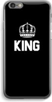 Case Company® - iPhone 6 / 6S hoesje - King zwart - Soft Cover Telefoonhoesje - Bescherming aan alle Kanten en Schermrand