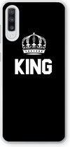 Case Company® - Samsung Galaxy A70 hoesje - King zwart - Soft Cover Telefoonhoesje - Bescherming aan alle Kanten en Schermrand