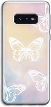 Case Company® - Samsung Galaxy S10e hoesje - White butterfly - Soft Cover Telefoonhoesje - Bescherming aan alle Kanten en Schermrand
