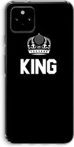Case Company® - Google Pixel 5 hoesje - King zwart - Soft Cover Telefoonhoesje - Bescherming aan alle Kanten en Schermrand