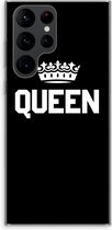 Case Company® - Samsung Galaxy S22 Ultra hoesje - Queen zwart - Soft Cover Telefoonhoesje - Bescherming aan alle Kanten en Schermrand