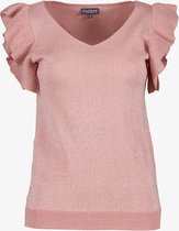 TwoDay dames top met ruches - Roze - Maat XL
