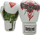 Super Pro Combat Gear (kick)Bokshandschoenen Leder RAVEN 10oz