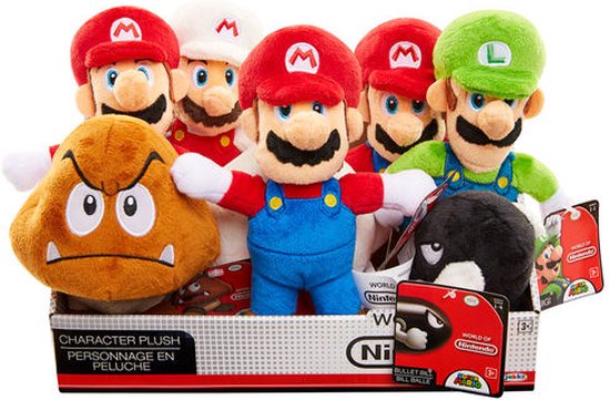 Afbeelding van het spel Nintendo - Super Mario Plush Assortment 20cm (12 units display)