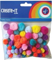 Pompoms Bright Mix Creati-it 75 stuks