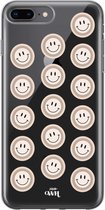 iPhone 7/8 Plus Case - Smiley Double Nude - xoxo Wildhearts Transparant Case