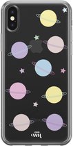 xoxo Wildhearts case voor iPhone XS Max - Colorful Planets - xoxo Wildhearts Transparant Case