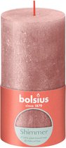 Bolsius Rustiek stompkaars Shimmer 130/68 - Pink