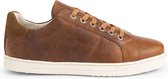 Travelin' Vannes Leren Damessneakers - Veterschoenen - Cognac Bruin Leer  - Maat 43