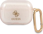 Guess 4G TPU Glitter Case voor Apple Airpods Pro 1 (1e generatie) - Goud