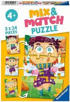 Puzzel 3x24 stukjes Kleurrijke kleding