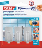 Tesa Powerstrips Small Classic - Chroom 3 stuks