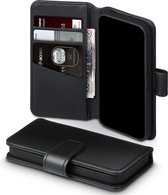 iPhone 12 Mini Bookcase hoesje - CaseBoutique - Effen Zwart - Leer