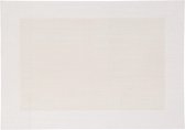 Set van 6x stuks placemats wit/ivoor - texaline - 50 x 35 cm - Onderleggers
