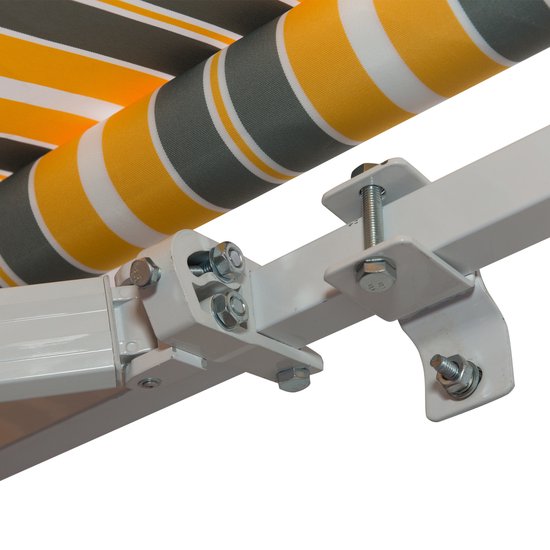 Outsunny luifel, aluminium knikarmluifel, 4,5 x 3 m, zonwering voor