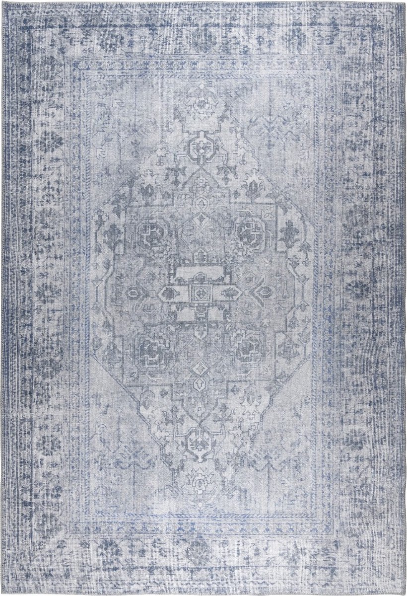 Vintage vloerkleed Duuk Blauw Interieur05 - 190 x 290 cm - (L)