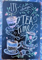 It's always tea time | 20 x 30cm | metaal