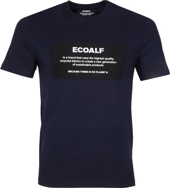 Ecoalf - Natal T-Shirt Label Navy - Heren - Maat XL - Modern-fit