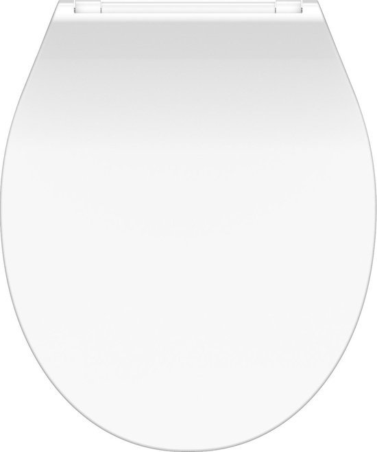 SCHÜTTE WC-Bril 82700 SLIM WHITE - Duroplast - Super Dun - Soft Close - Afklikbaar - RVS-Scharnieren - Gelakt - Wit