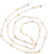 Eyezoo® - Brilketting - Brillenketting - Goud Met Bolletjes - Goudkleurig - Chique