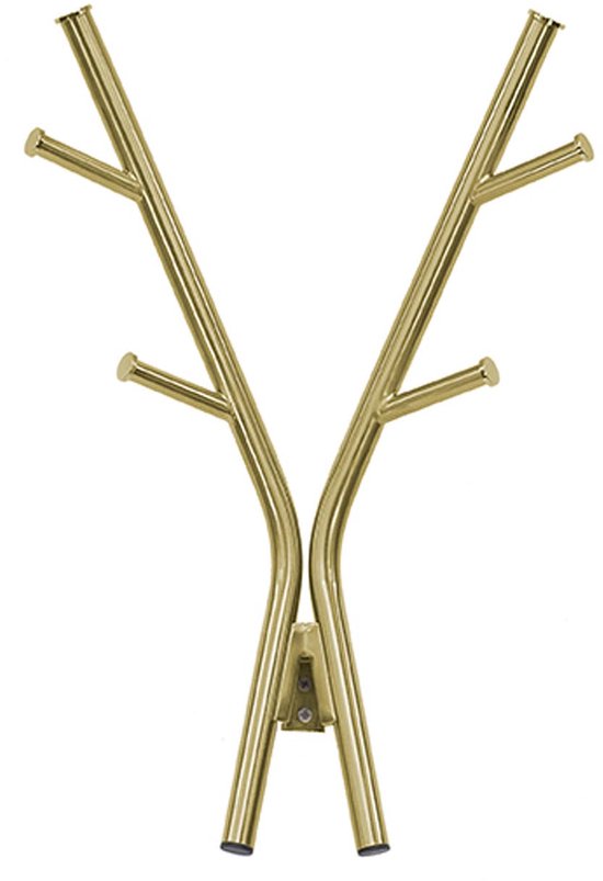 Leitmotiv Wandkapstok Deer - Staal Antiek Goud - 47,7x11,8x29cm - Scandinavisch