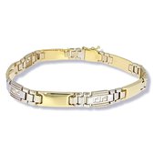 Gouden Heren Armband 22 cm 7.5 mm Grieks 14 karaats