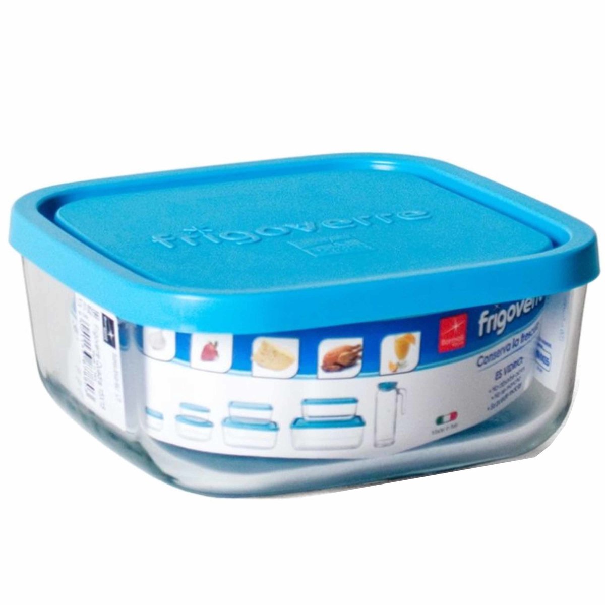 Frigoverre Voorraaddoos Microwave M.deksel Tr-blauw 15x15cm
