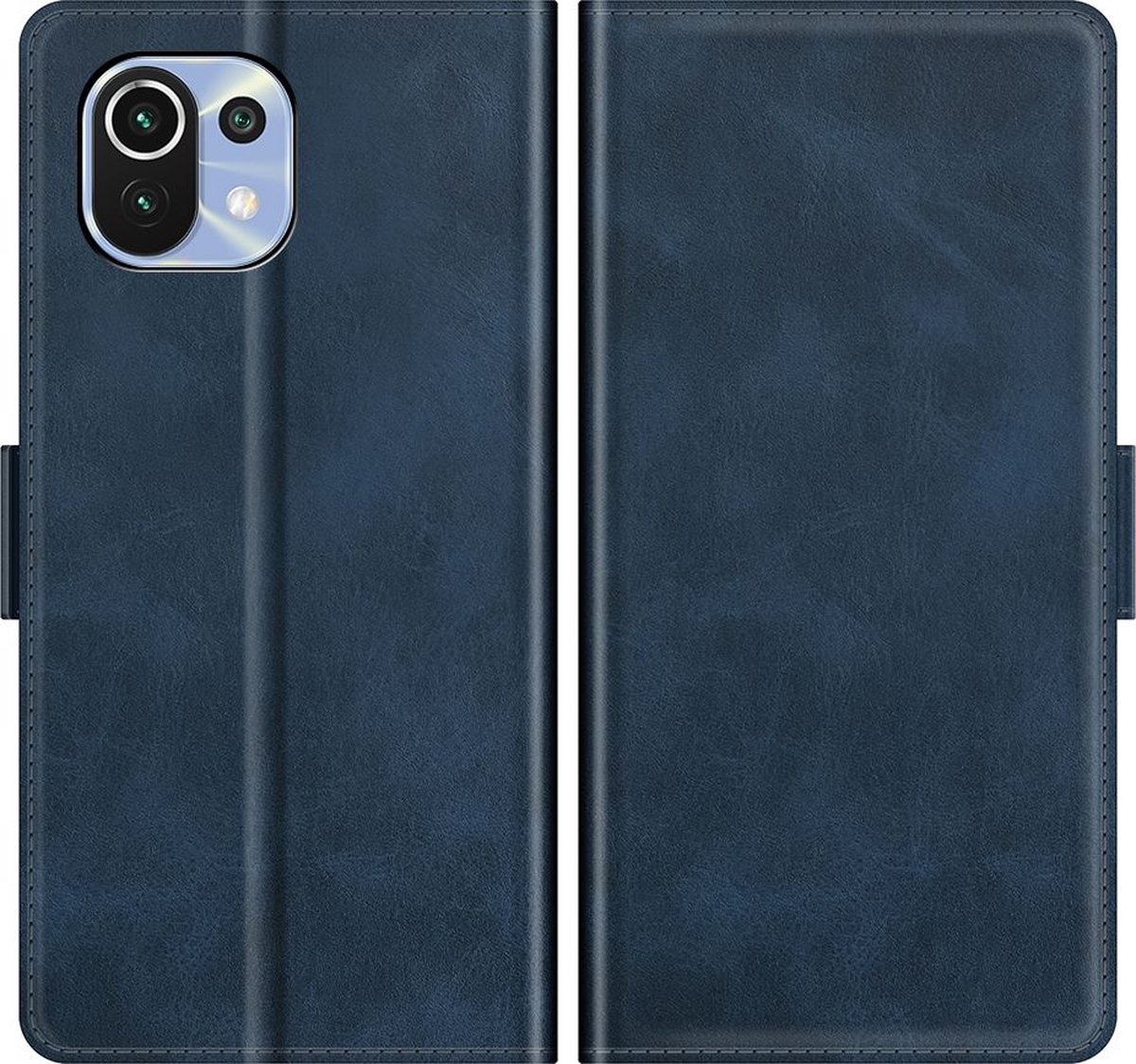Mobigear Telefoonhoesje geschikt voor Xiaomi 11 Lite NE 5G Hoesje | Mobigear Slim Magnet Bookcase Portemonnee | Pasjeshouder voor 3 Pasjes | Telefoonhoesje voor Pinpas / OV Kaart / Rijbewijs - Blauw