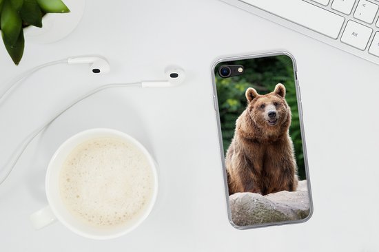 Coque iPhone 7 - Forêt - Ours - Pierres - Siliconen