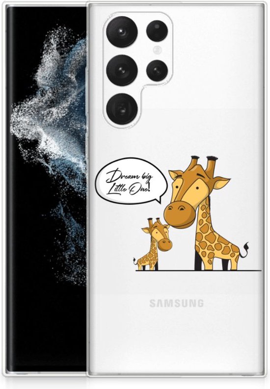 Trendy Telefoonhoesjes Samsung Galaxy S22 Ultra Smartphone Hoesje Doorzichtig Giraffe