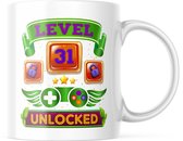 Verjaardag Mok level 31 unlocked | Verjaardag cadeau | Grappige Cadeaus | Koffiemok | Koffiebeker | Theemok | Theebeker