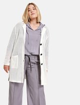 SAMOON Dames Coatigan van luchtig ajourbreisel Offwhite-46
