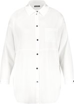 SAMOON Dames Lange blouse van lyocell Offwhite-52