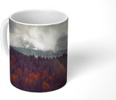 Mok - Overzicht over bomen in de mist in het Nationaal Park Bayerischer Wald - 350 ML - Beker - Uitdeelcadeautjes