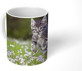 Mok - Bloemen - Kitten - Lente - 350 ML - Beker - Uitdeelcadeautjes