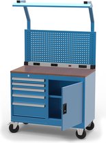 Huvema - Mobiele werkbank met gereedschapswand - BL 5D 1120x570x1970 MWB