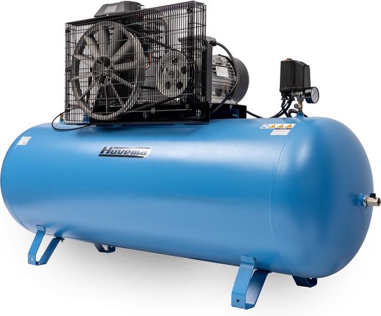 Huvema - V-snaar aangedreven zuigercompressor met oliesmering 400 V - 500  liter - 5.5... | bol.com