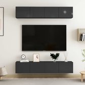 vidaXL Tv-meubelen 4 st 80x30x30 cm spaanplaat hoogglans zwart