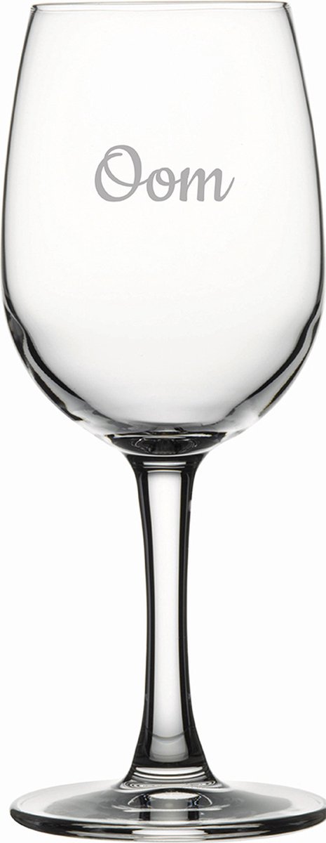 Gegraveerde witte wijnglas 26cl Oom