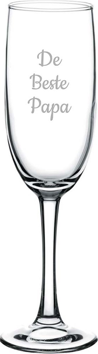 Gegraveerde Champagneglas 16,5cl De Beste Papa