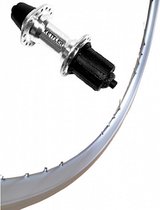achterwiel 28 inch (622) 8-10 speed uitval staal zilver