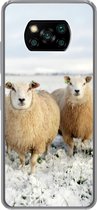 Geschikt voor Xiaomi Poco X3 Pro hoesje - Groep nieuwsgierige schapen - Siliconen Telefoonhoesje